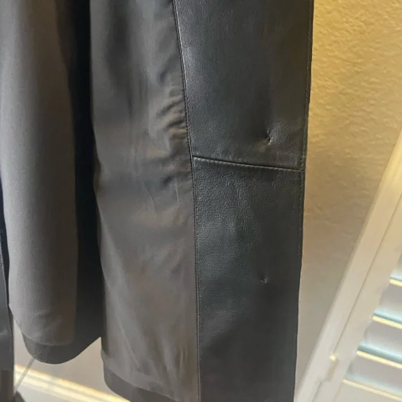 Chico's Black Leather Jacket size 12 - Picture 14 of 16